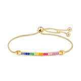 Rainbow Tennis Bracelet in Gold