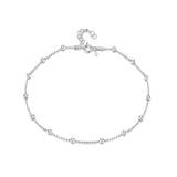 Ball Anklet in Sterling Silver