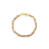 3 Tone Bracelet in Sterling Silver