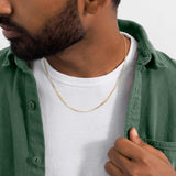 2.3 mm Curb Necklace in 9K Gold