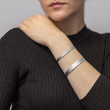 Hammered Bangle in Sterling Silver