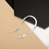 4.5 mm Flat Snake Bracelet in Sterling Silver