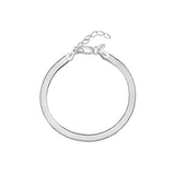 4.5 mm Flat Snake Bracelet in Sterling Silver