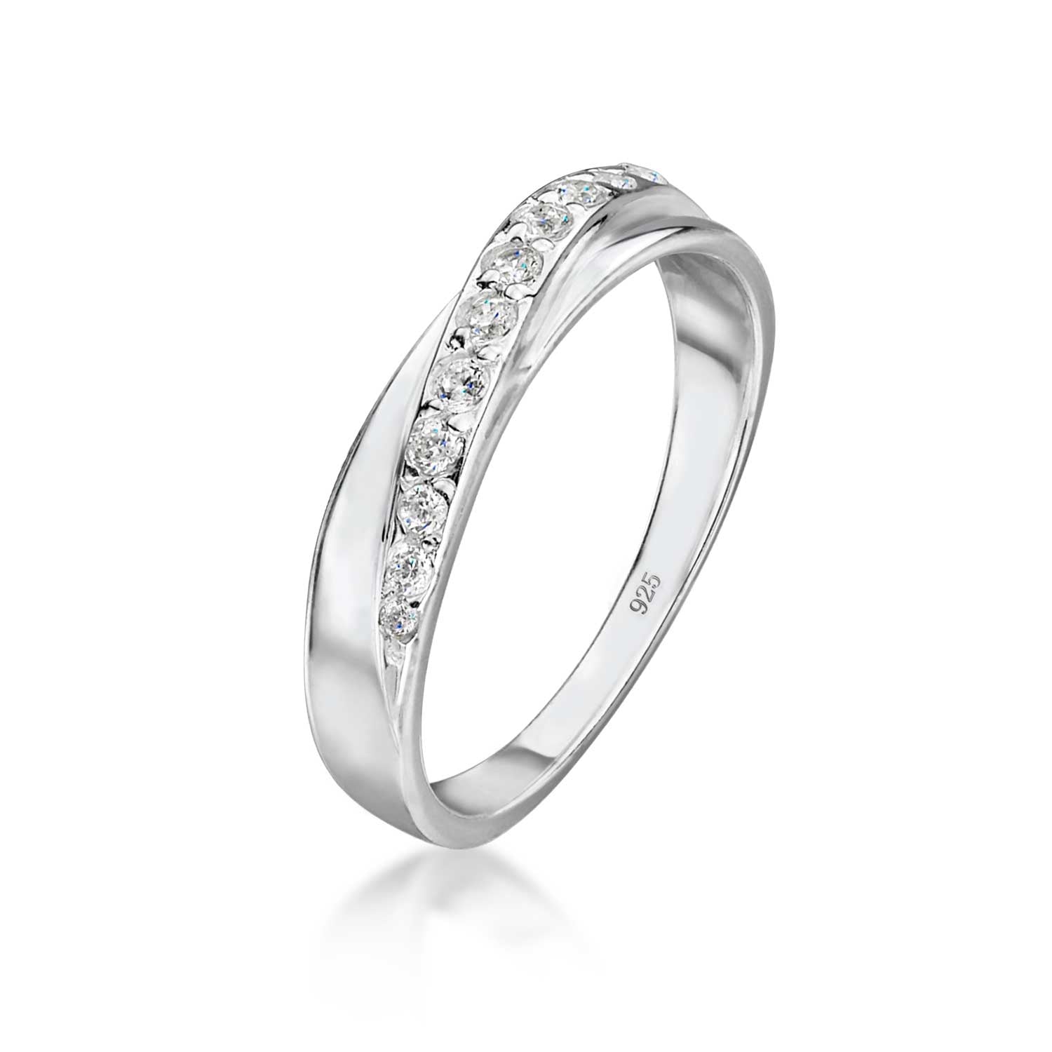 Cubic Zirconia Ring in Sterling Silver – Amberta