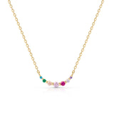 Rainbow Wave Necklace in Gold