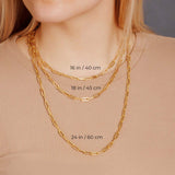 4.4 mm Paperclip Necklace in Gold