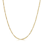 Amberta Gold Plated Silver Singapore Chain