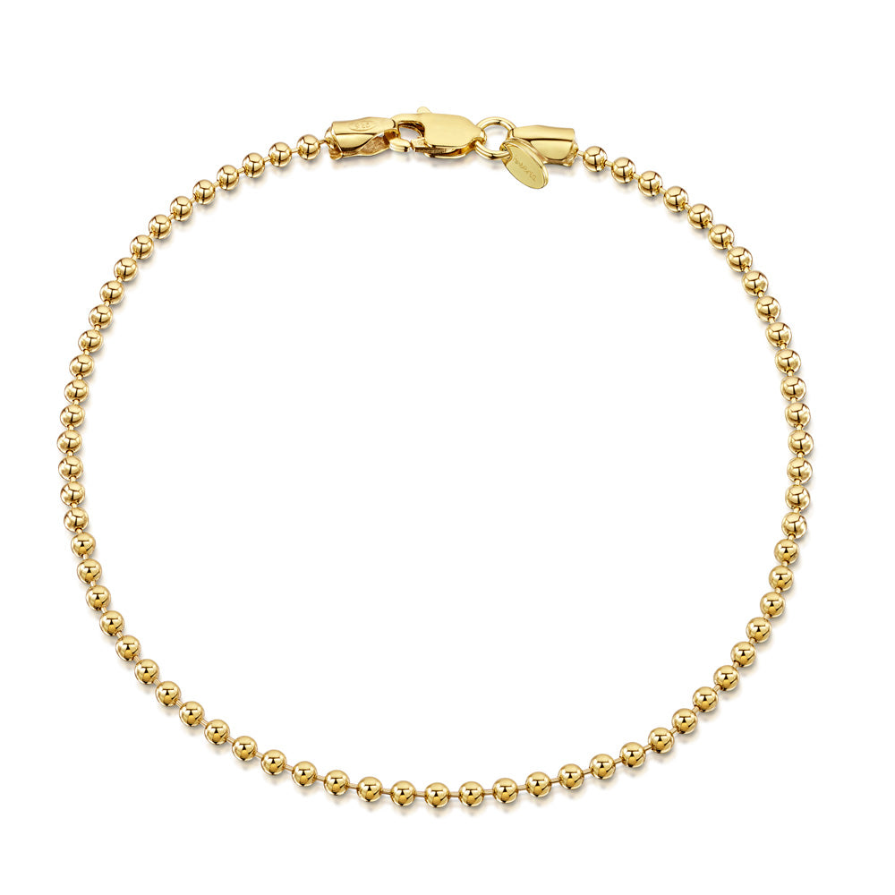 Amberta Gold Plated Silver Ball Bracelet