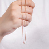 Curb Chain in Rose Gold Plated Sterling Silver