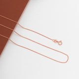 Curb Chain in Rose Gold Plated Sterling Silver