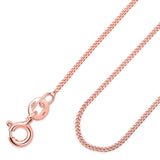Curb Chain in Rose Gold Plated Sterling Silver