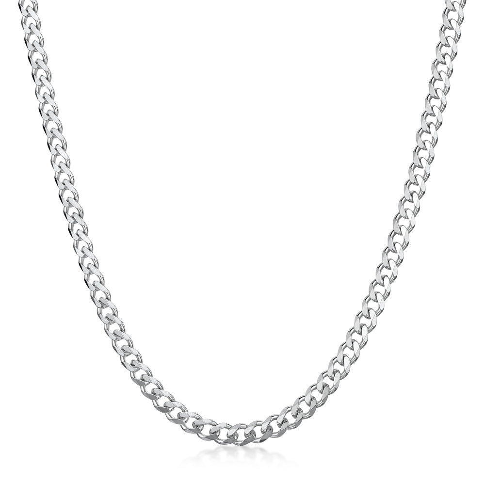 Amberta Silver Flat Curb Chain