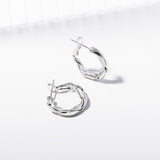 20 mm Twisted Hoop Earrings in Silver Brass Marketing 2