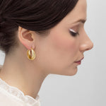 24 mm Double Hoops in Gold Plated Brass Model