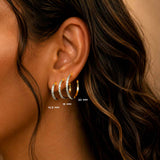 10 mm Two Tone Diamond Cut Earrings in 14K Gold