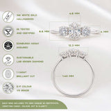 1ct Lab Grown Diamond Ring in 14K White Gold