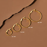 10 mm Hoop Earrings in 14K Gold