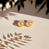 Love Knot Stud Earrings in 14K Gold
