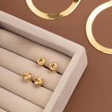 Love Knot Stud Earrings in 14K Gold