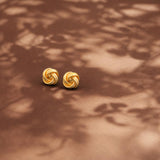 Small Knot Stud Earrings in 14K Gold