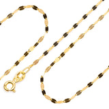 Mirror Necklace Chain in 14K Gold