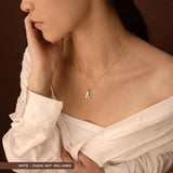 A Initial Pendant in 14k Gold