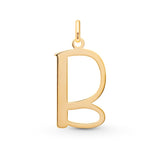 B Initial Pendant in 14k Gold