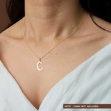 C Initial Pendant in 14k Gold