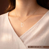 D Initial Pendant in 14k Gold