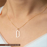 D Initial Pendant in 14k Gold
