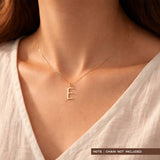 E Initial Pendant in 14k Gold