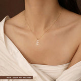 E Initial Pendant in 14k Gold