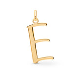 E Initial Pendant in 14k Gold