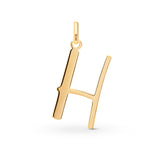 H Initial Pendant in 14k Gold