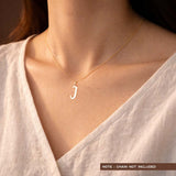 J Initial Pendant in 14k Gold