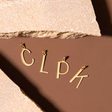 K Initial Pendant in 14k Gold