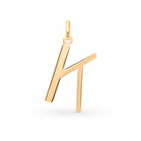 K Initial Pendant in 14k Gold