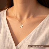 N Initial Pendant in 14k Gold