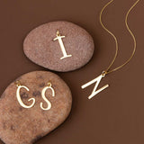 N Initial Pendant in 14k Gold