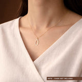 O Initial Pendant in 14k Gold