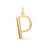 P Initial Pendant in 14k Gold