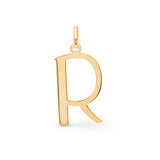 R Initial Pendant in 14k Gold