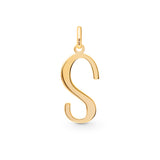 S Initial Pendant in 14k Gold
