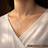 V Initial Pendant in 14k Gold