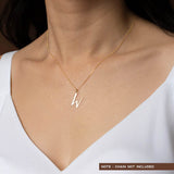 W Initial Pendant in 14k Gold