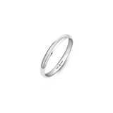 2 mm Wedding Band in 18K White Gold