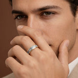 5.5 mm Diamond Cut Ring Band in 9K Two-Tone Gold