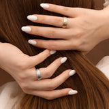 5.5 mm Diamond Cut Ring Band in 9K Two-Tone Gold