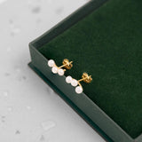 Pearl Climber Earrings in 9K Gold