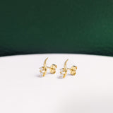 Cubic Zirconia Climber Earrings in 9K Gold
